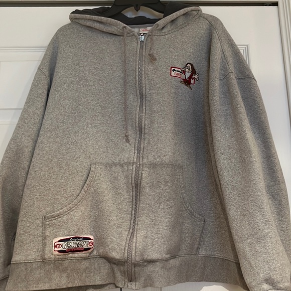 Disney Tops - Disney Store XL “Grumpy” hooded zip up sweatshirt.